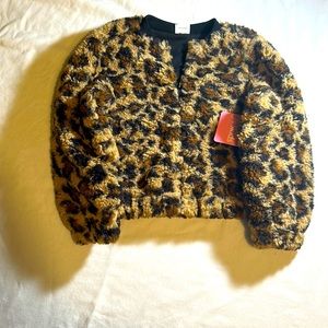 Fa kids Cheetah Print Coat